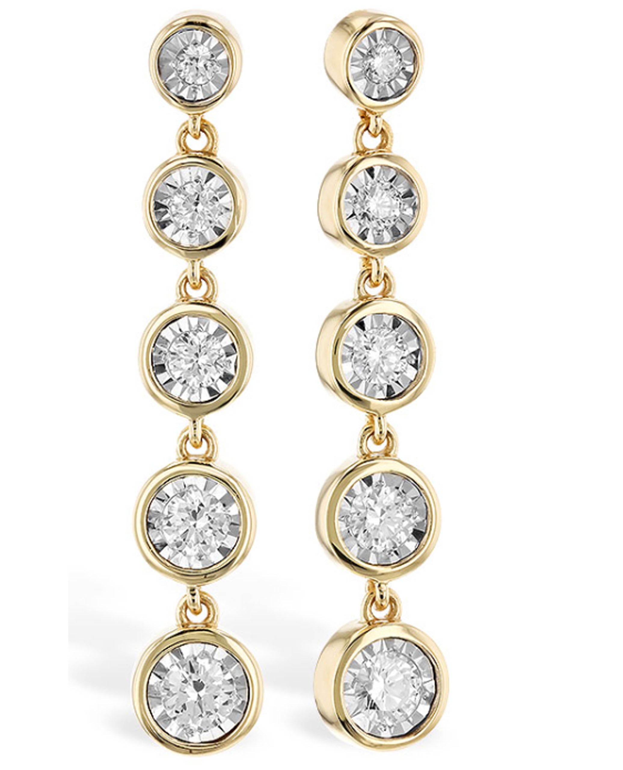 Allison Kaufman 14K Yellow Gold Dangle Diamonds Earrings