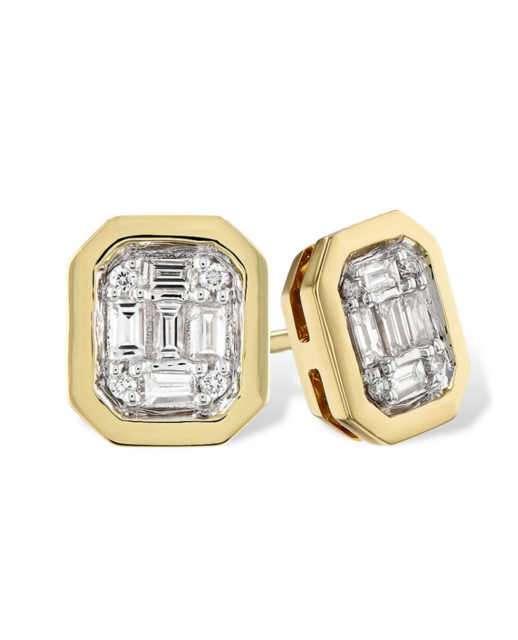 Allison Kaufman 14K Yellow Gold Diamond Stud Earrings