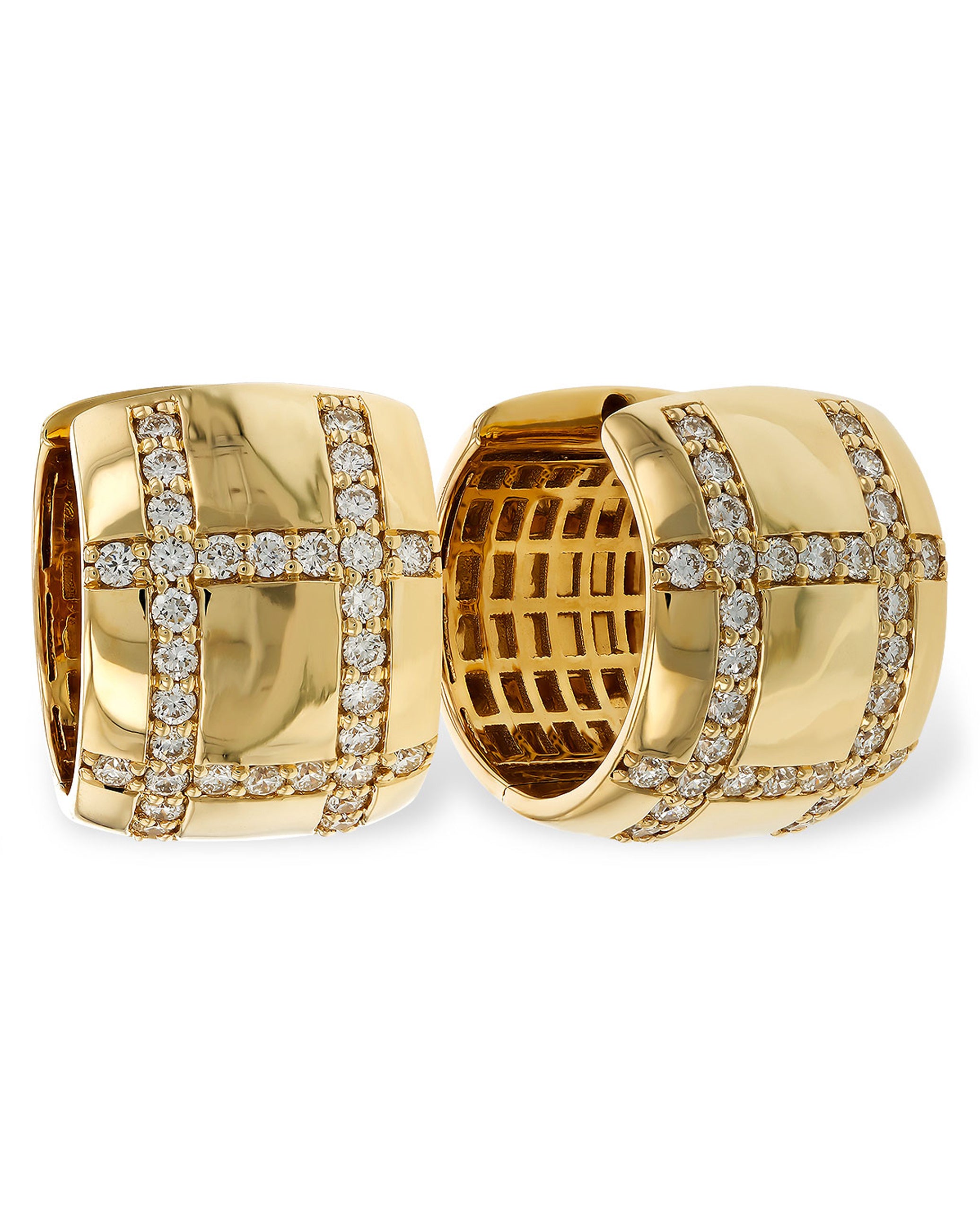 Allison Kaufman 14K Yellow Gold Diamond Huggie Earrings