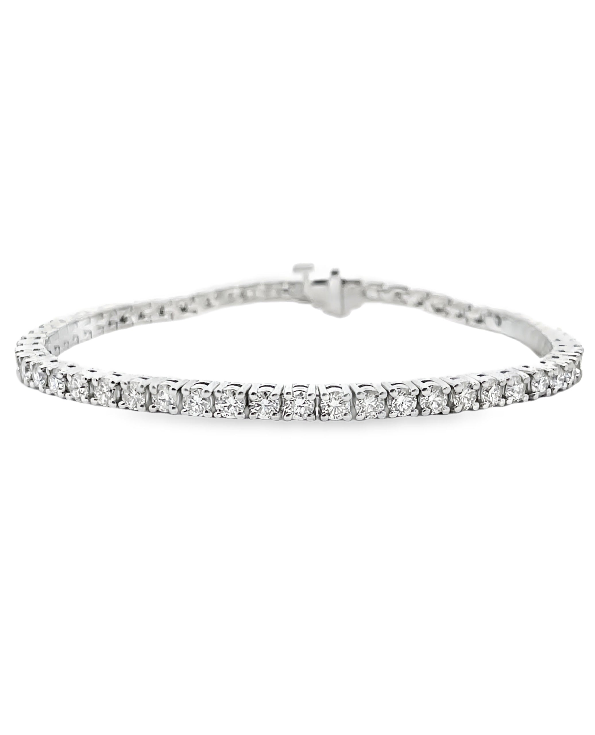 14K White Gold Tennis Bracelet