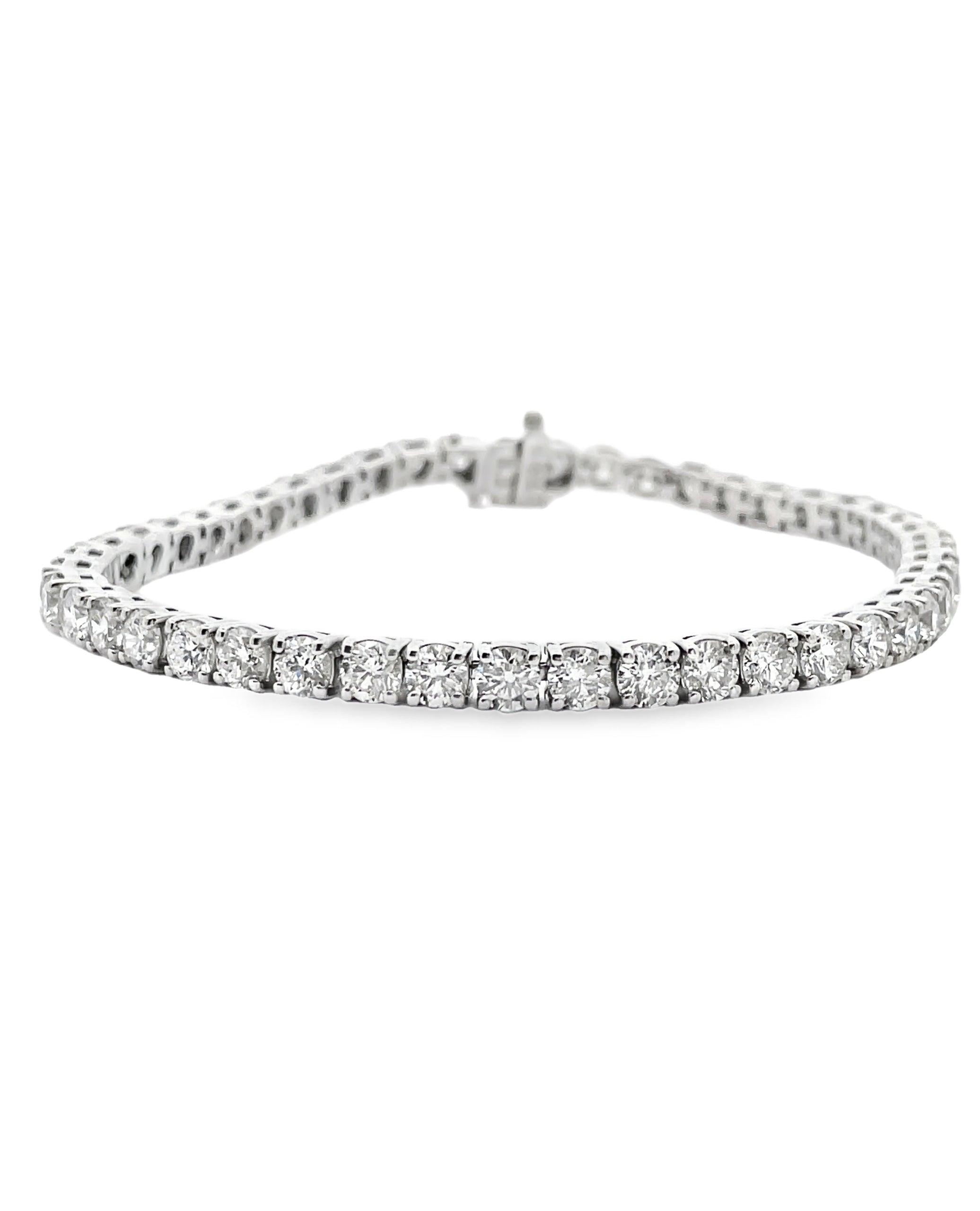 14K White Gold Tennis Bracelet