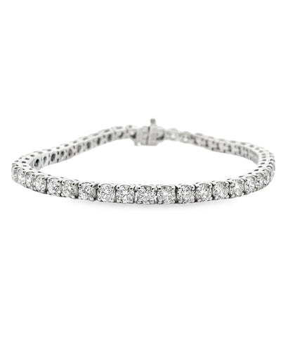 14K White Gold Tennis Bracelet 8.70 Carats