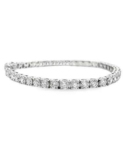 18K White Gold Tennis Bracelet