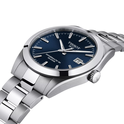 Tissot T127.407.11.041.00 Gentleman Powermatic 80 Silicium 40mm Watch with Blue Dial