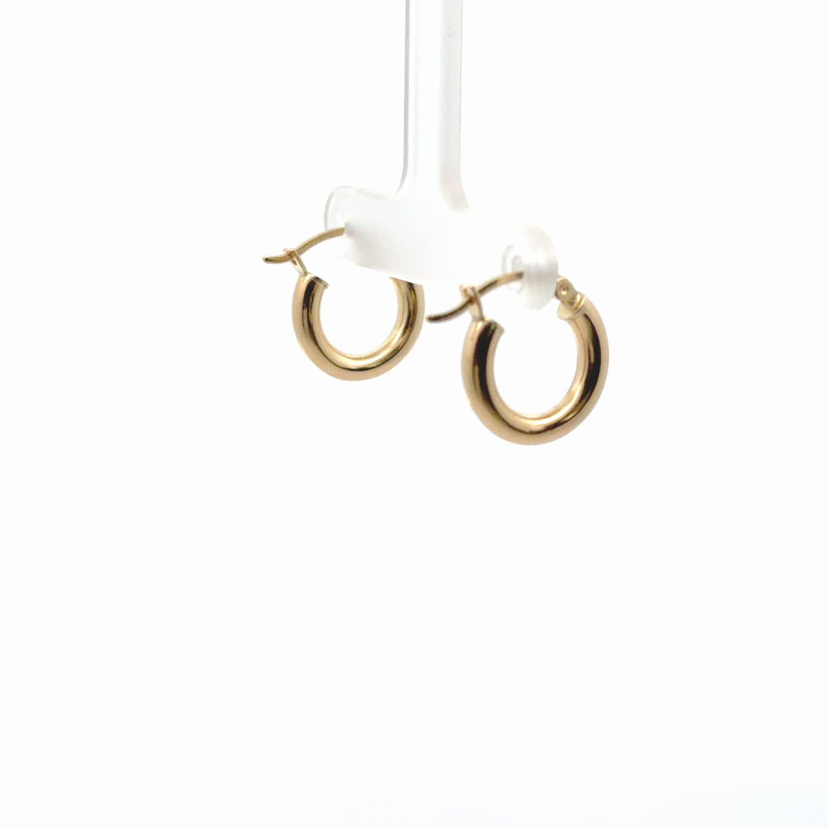 14K yellow gold hoop earrings - 1.40 grams