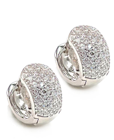 Sterling Silver Huggies with CZ