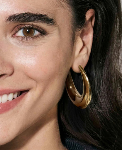 Nomination 134320/012 Ecclettica Large Hoop Earrings Yellow Gold