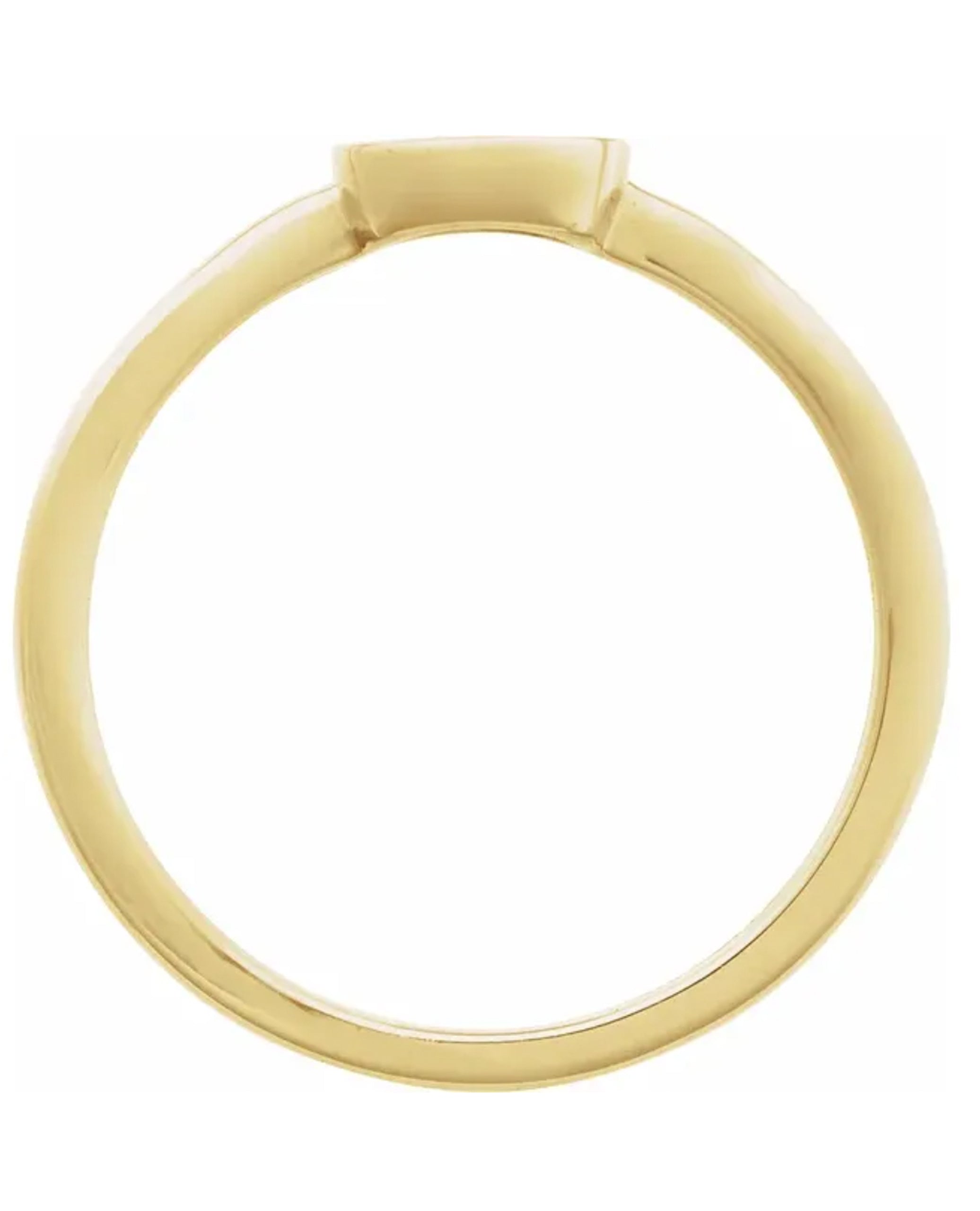 14K Yellow Gold Evil Eye Ring