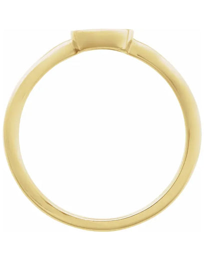 14K Yellow Gold Evil Eye Ring