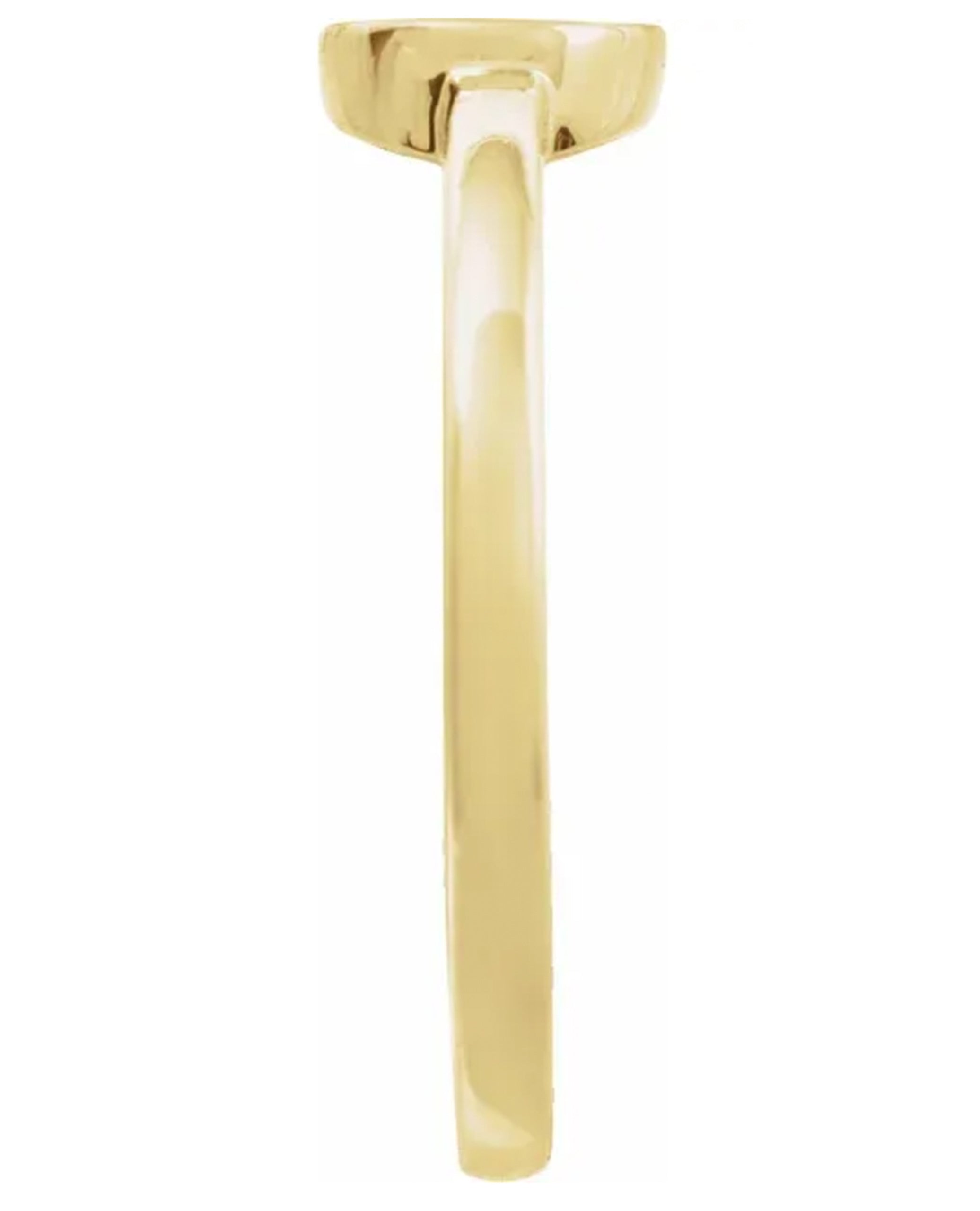 14K Yellow Gold Evil Eye Ring