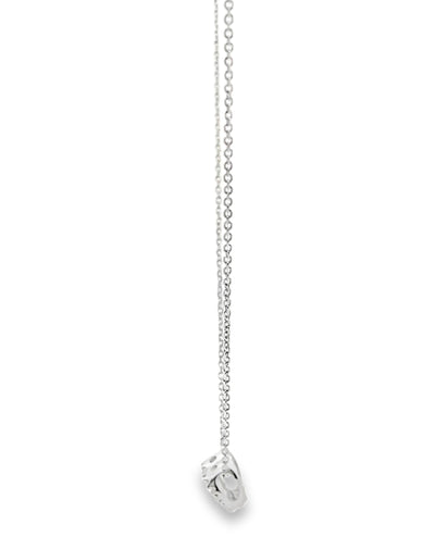 14K White Gold Diamond Heart Necklace