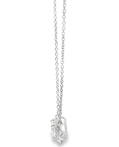14K White Gold Lab Grown Diamond Pendant Necklace
