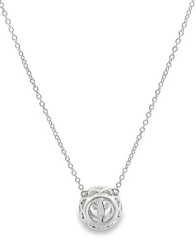 14K White Gold Lab Grown Diamond Pendant Necklace