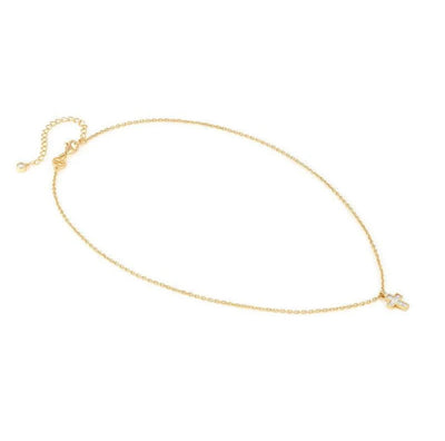Nomination 240912/001 Carismatica Small Cross Necklace Gold Finish with CZ