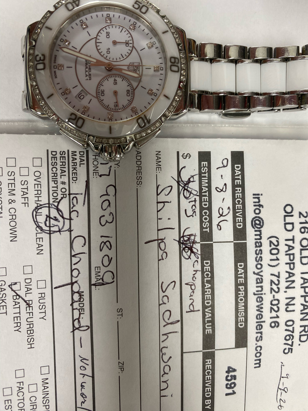 Watch Repair: Tag Heu, battery replacement (no waterproof test)