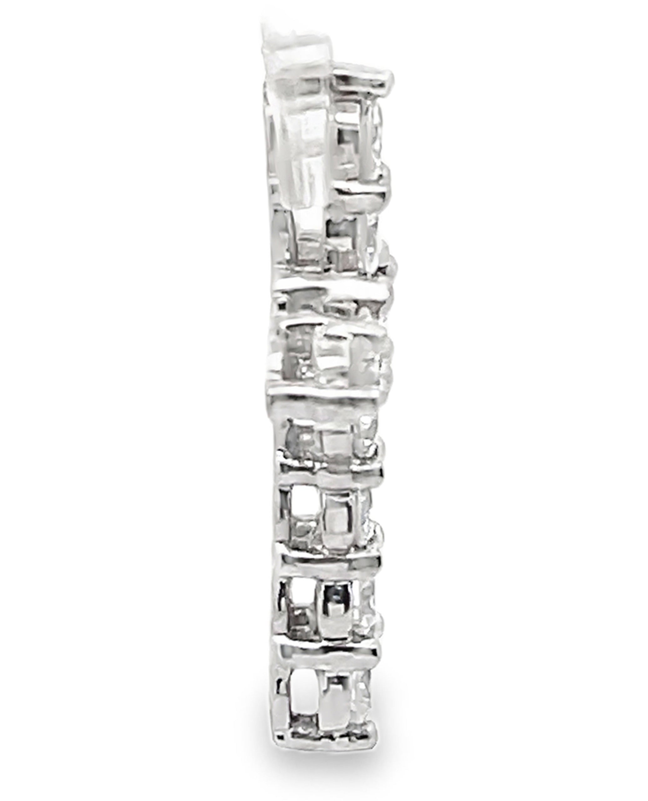14K White Gold Diamond Cross Pendant 1.15 Carats