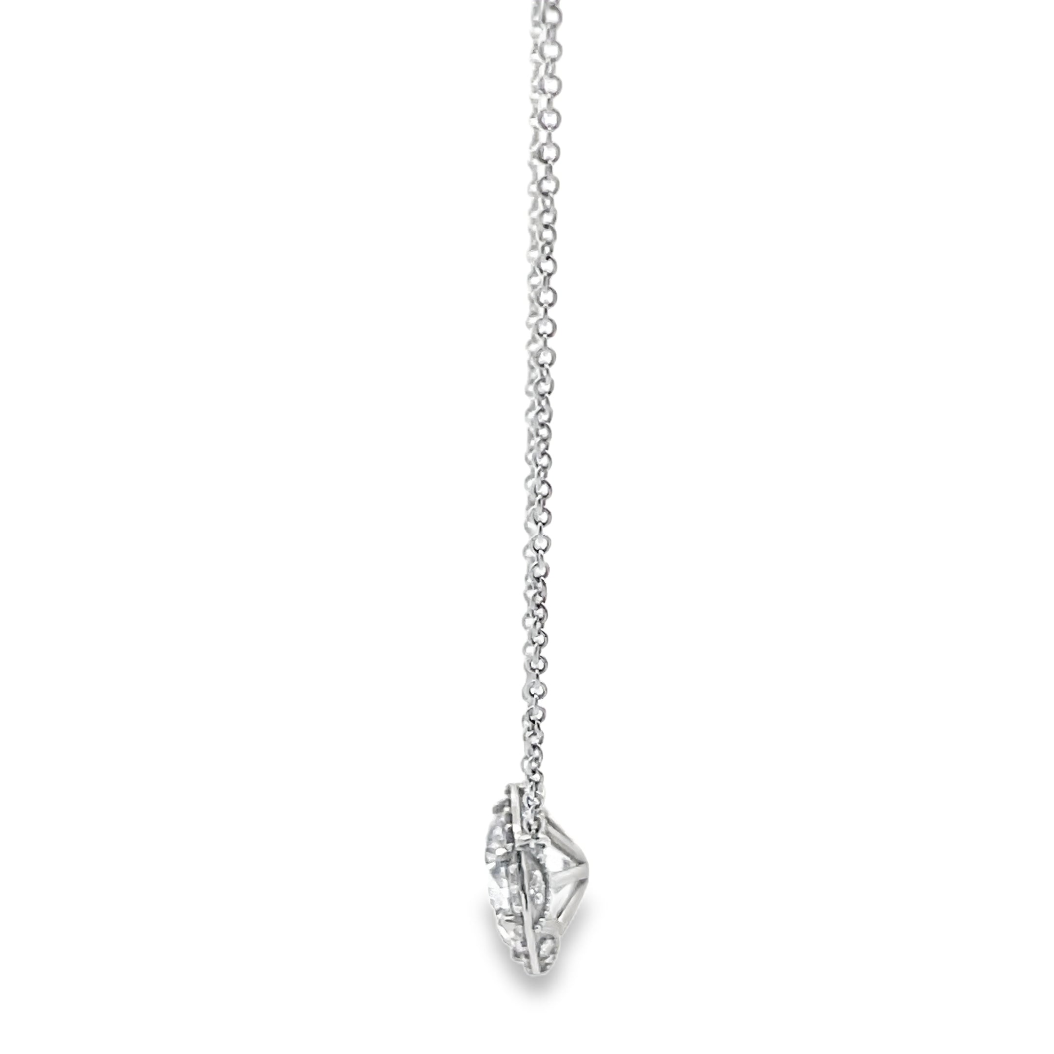 Tacori 18K White Gold Necklace Setting with 0.11 Carat Round Diamonds