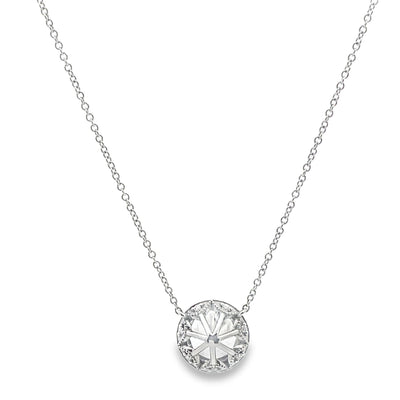 Tacori 18K White Gold Necklace Setting with 0.11 Carat Round Diamonds