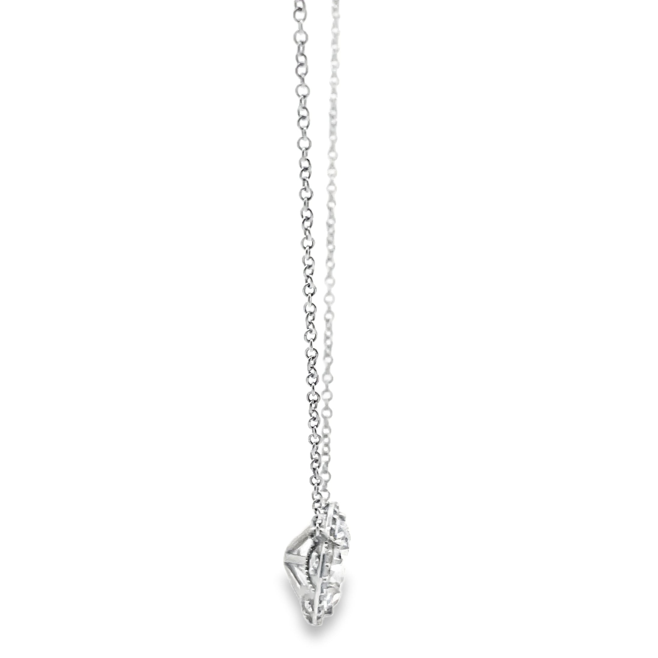 Tacori 18K White Gold Necklace Setting with 0.11 Carat Round Diamonds