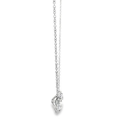 Tacori 18K White Gold Necklace Setting with 0.11 Carat Round Diamonds