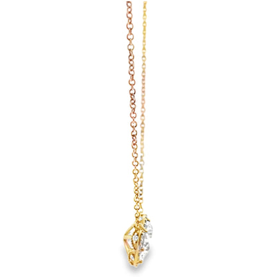 Tacori FP670 Yellow Gold Pendant Necklace Setting 16 Inches for 6.5 Millimeter Round Stone