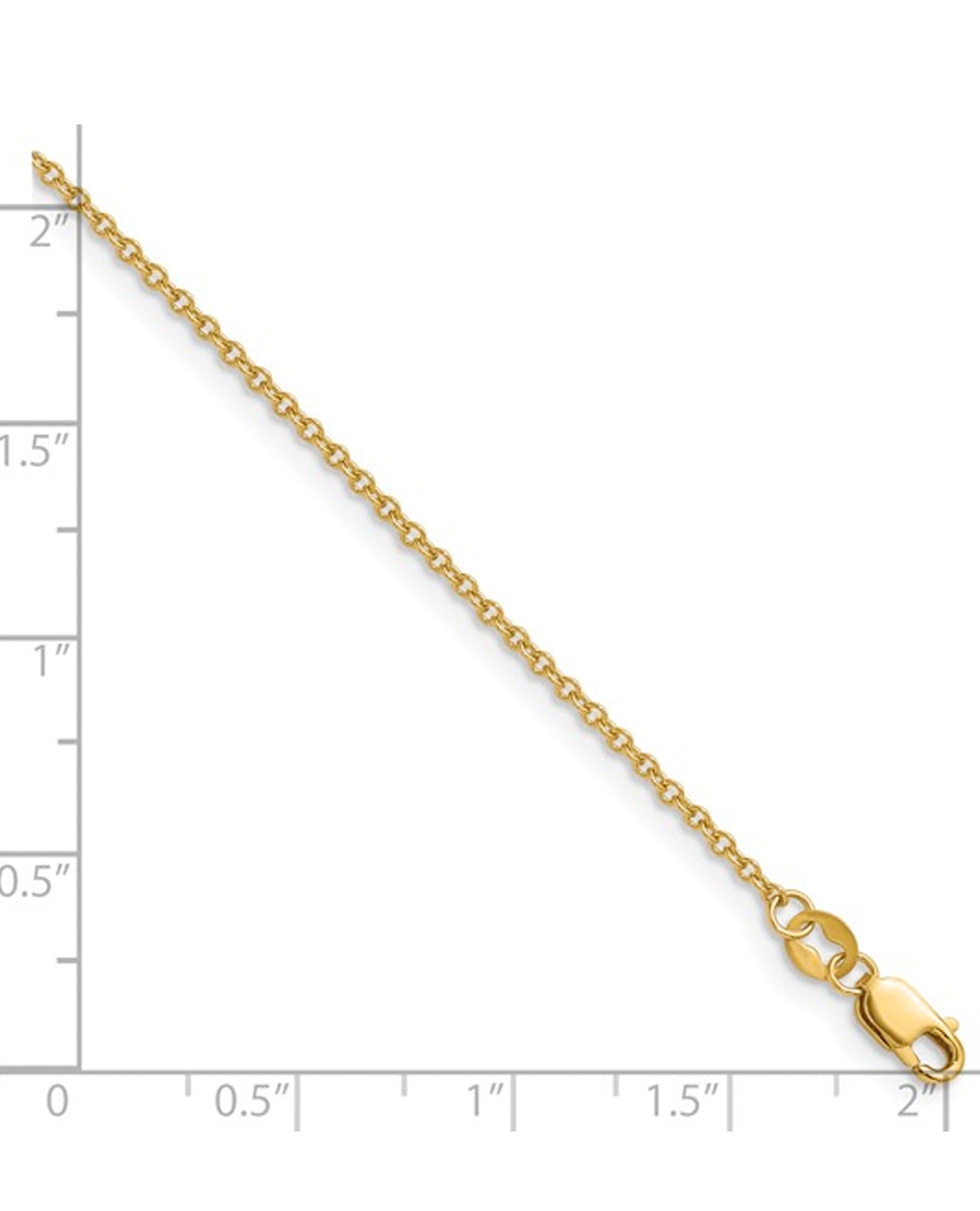 14K Gold Filled 1.60mm Cable with Lobster Clasp 20in Chain