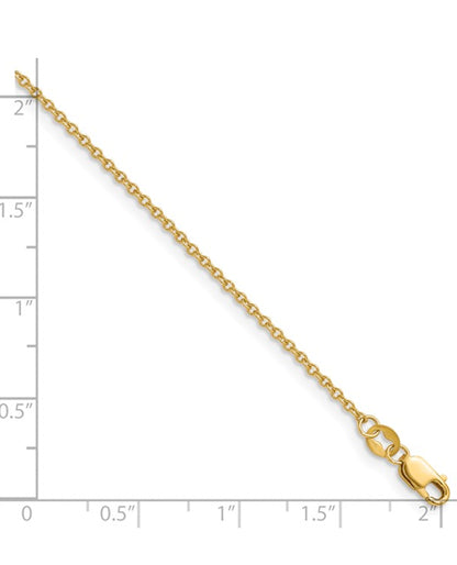 14K Gold Filled 1.60mm Cable with Lobster Clasp 20in Chain