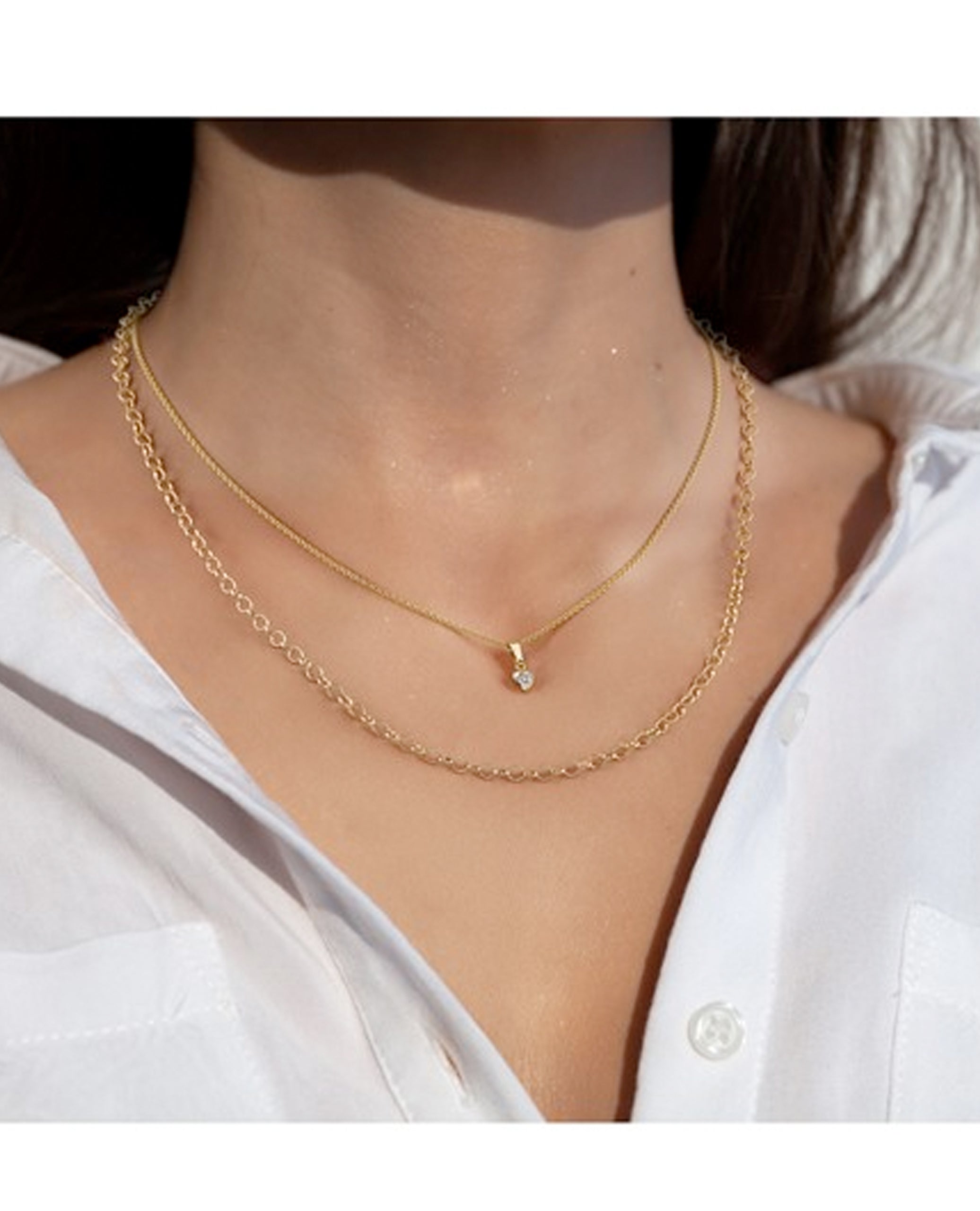 14K Gold Filled 1.60mm Cable with Lobster Clasp 20in Chain