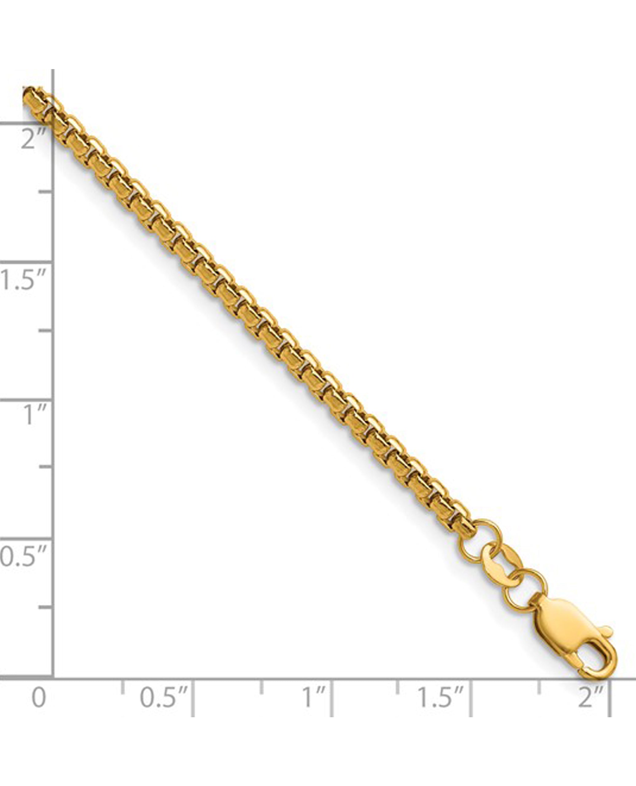 1/20 14K Yellow Gold Filled 2.60mm Venetian Box Chain