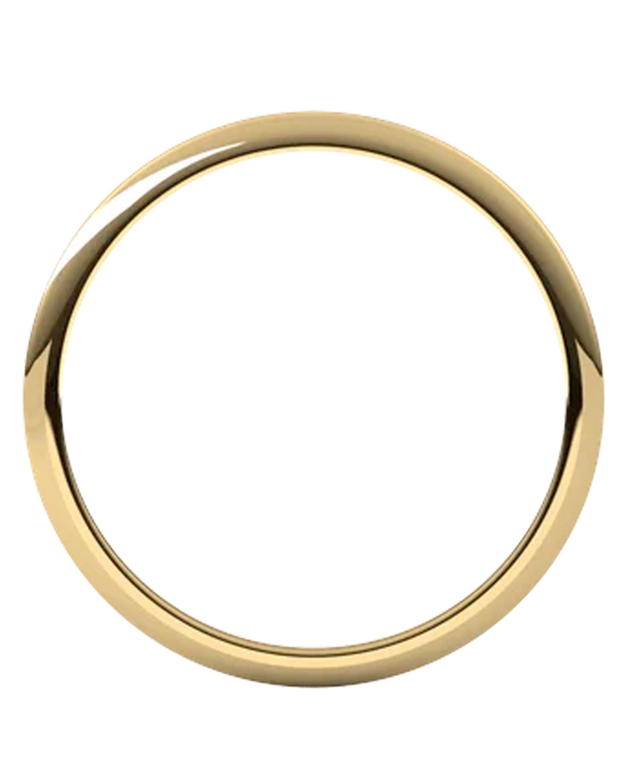14K Yellow Gold Plain Ring - 1mm Wide