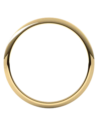 14K Yellow Gold Plain Ring - 1mm Wide