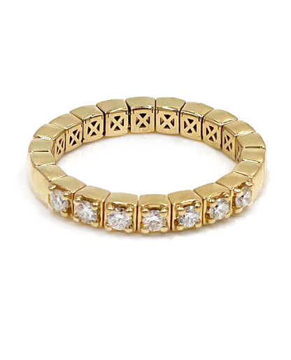 18K Yellow Gold Diamond Expansion Ring
