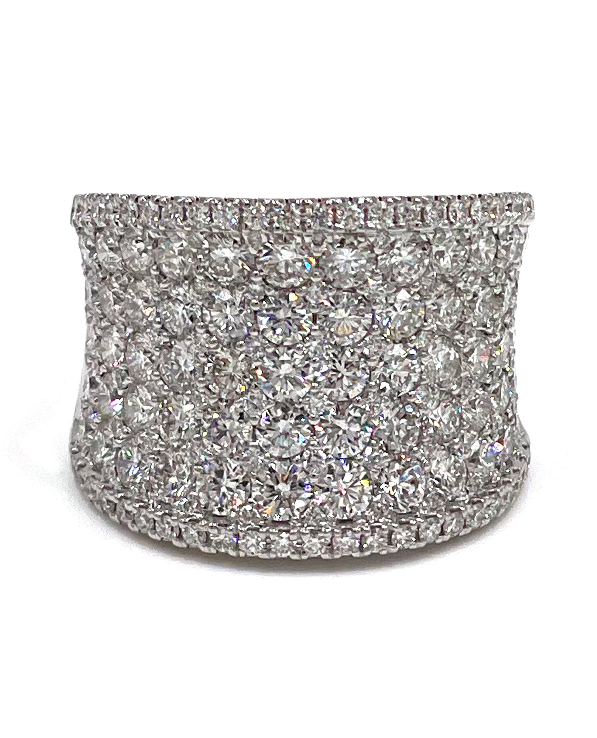 18K White Gold and 3.77 Carat Diamond Ring