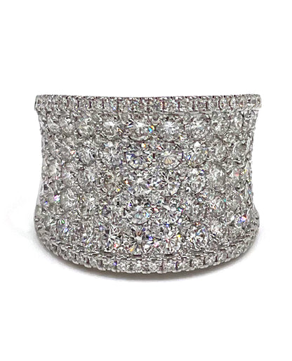 18K White Gold and 3.77 Carat Diamond Ring