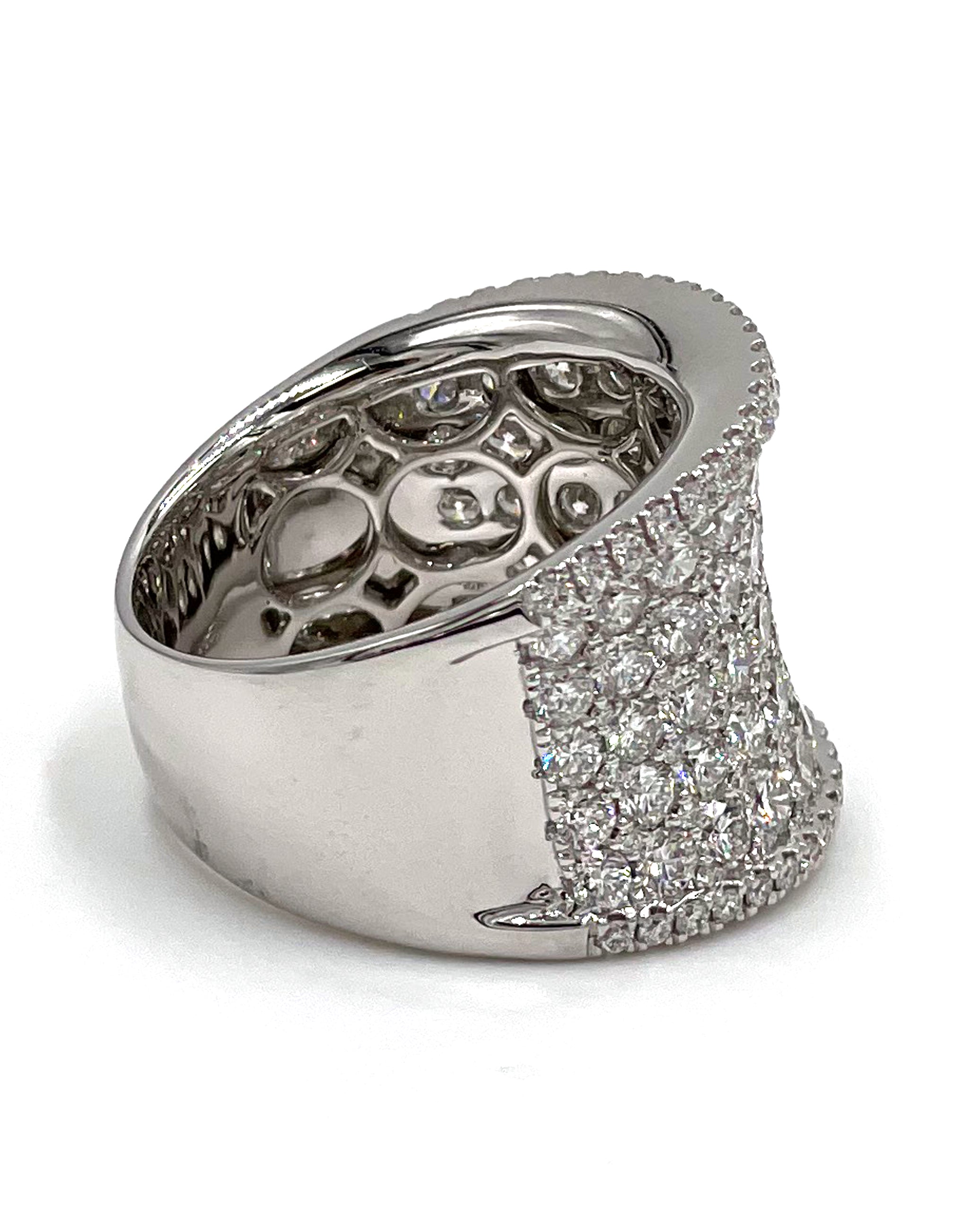 18K White Gold and 3.77 Carat Diamond Ring