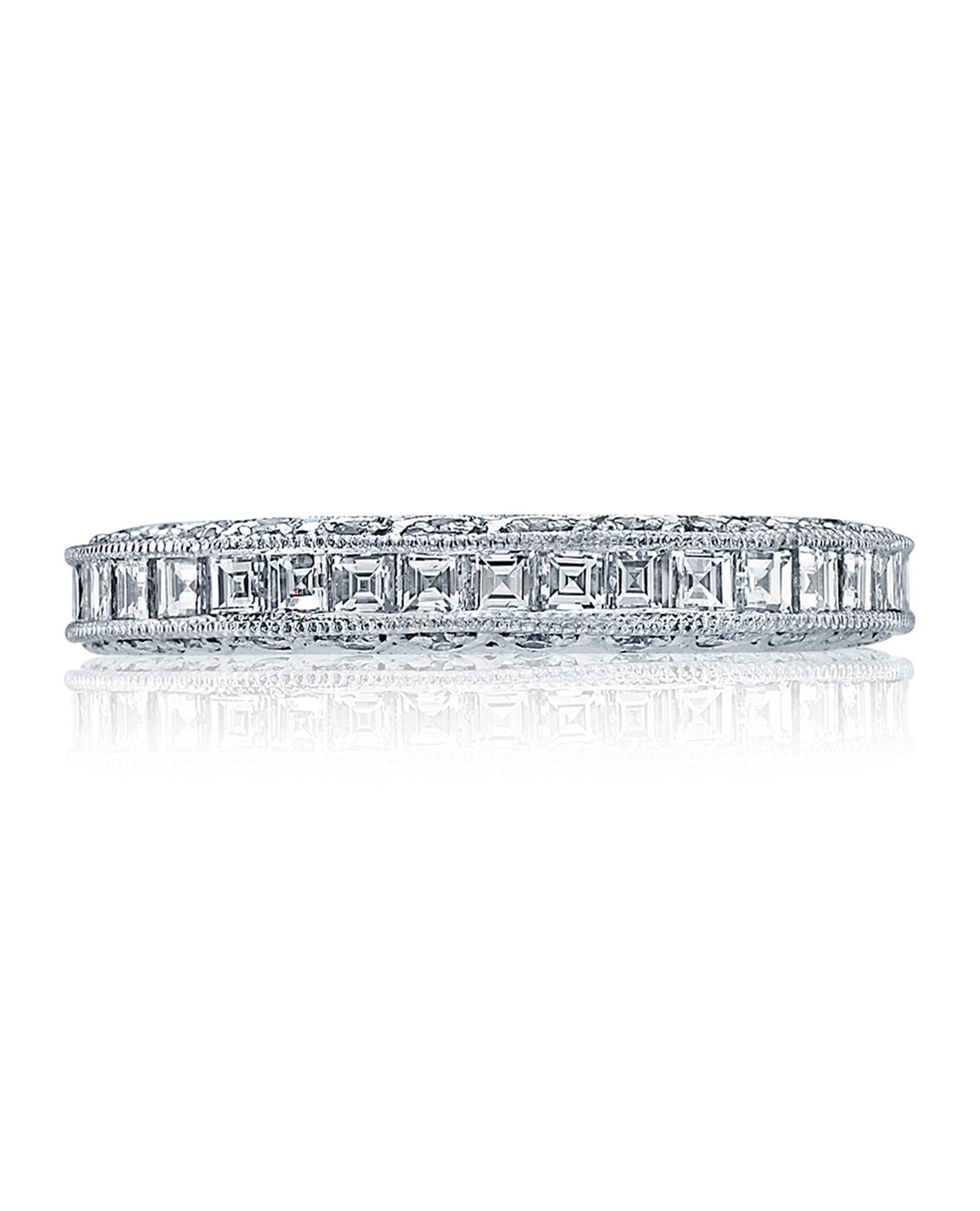 Tacori HT2273 Platinum Radiant Cut Eternity Band, Diamonds 1.60 Carats, Size 7