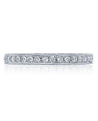 Tacori HT2516 18K White Gold Half Way Diamonds 0.33 Carats Blooming Beauties Wedding Band