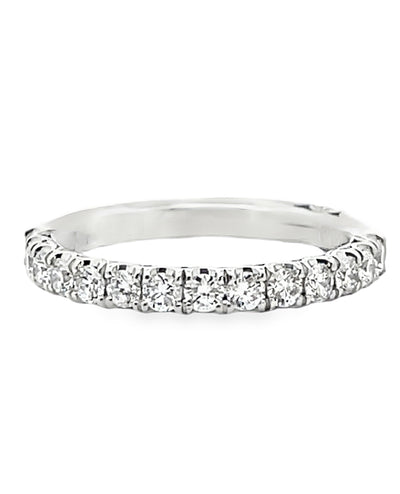 Tacori HT2545 2.5 Millimeter Band 1/2 Way Diamonds 0.65 Ct Petite Crescent Platinum Ring