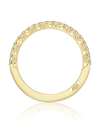 Tacori HT2545 Half Way 0.37 Carat Round Diamond Petite Crescent Ring in 18K Yellow Gold