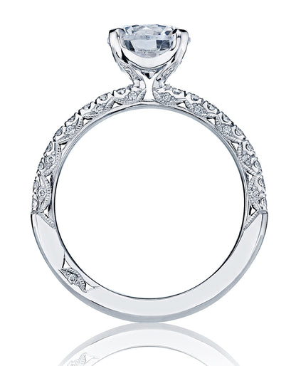 Tacori HT2545 Round Petite Crescent Platinum Engagement Ring