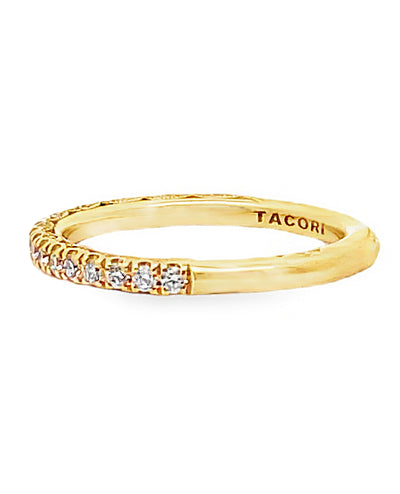 Tacori HT2545 Half Way 0.37 Carat Round Diamond Petite Crescent Ring in 18K Yellow Gold