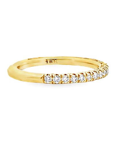 Tacori HT2545 Half Way 0.37 Carat Round Diamond Petite Crescent Ring in 18K Yellow Gold