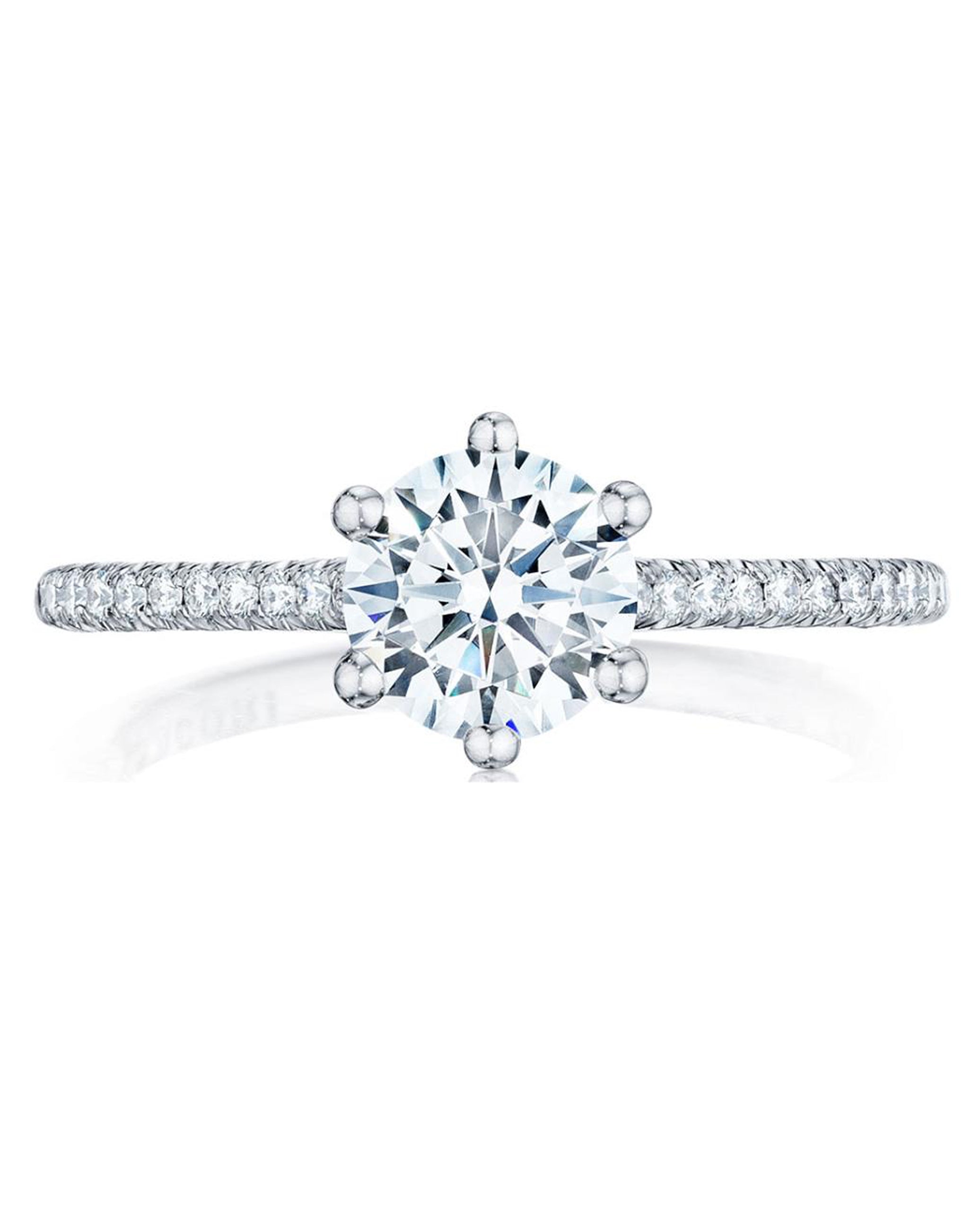 Tacori HT2546 RD 6W Petite Crescent Engagement Ring Setting