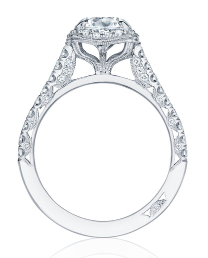 Tacori HT2547 CU6.5 Petite Crescent Platinum Engagement Ring Setting