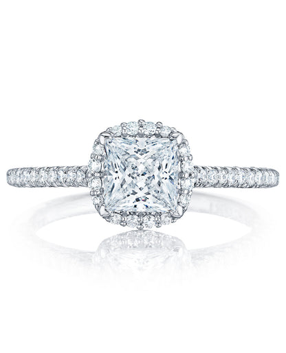 Tacori HT2547 PR6 Petite Crescent Platinum Engagement Ring