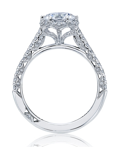 Tacori HT2547 RD7 Petite Crescent Platinum Engagement Ring