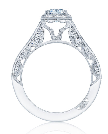 Tacori HT2550 EC7X5W Classic Crescent Engagement Ring Setting with 0.69 Carat Diamonds