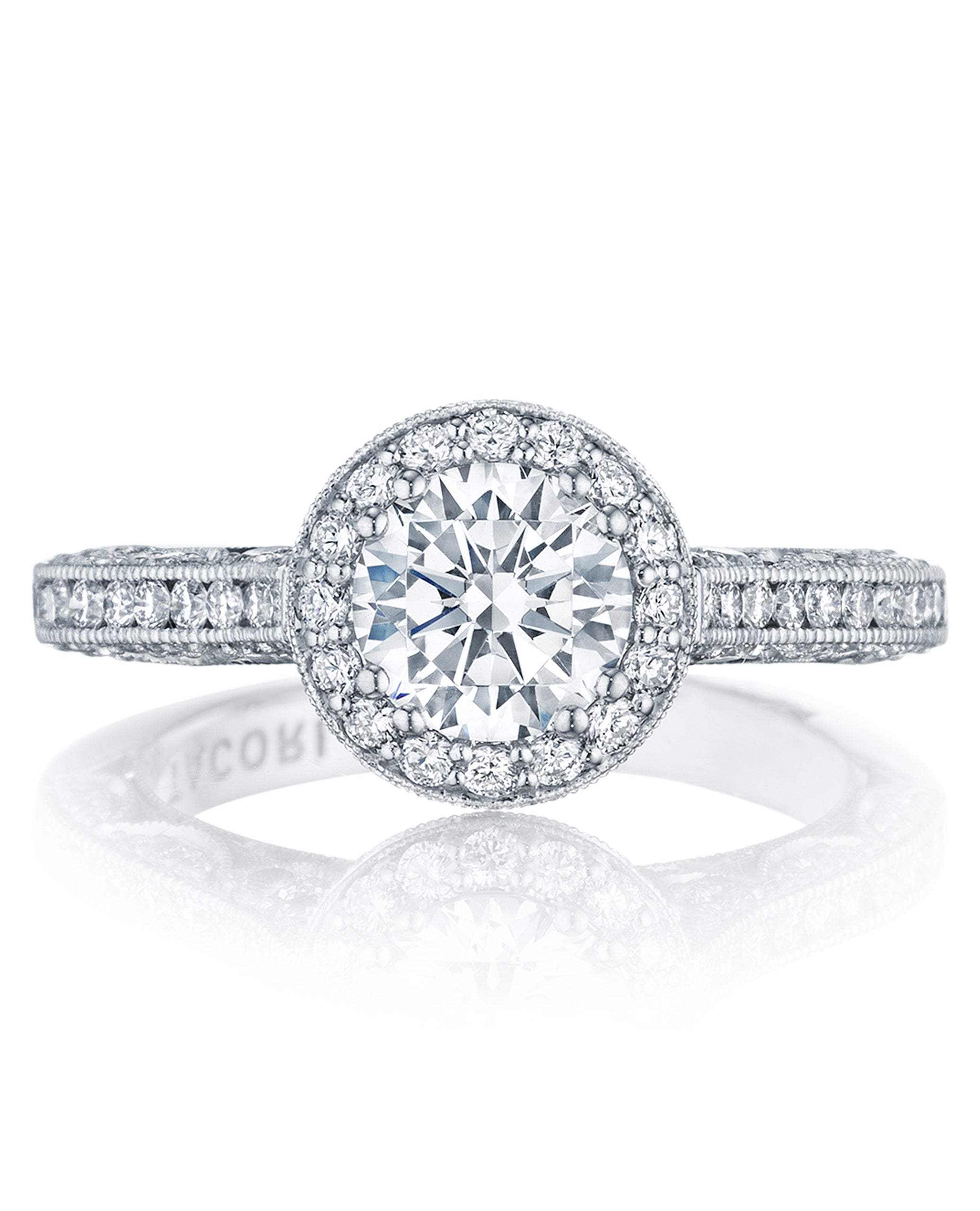 Tacori Classic Crescent Engagement Ring HT2550 RD6.5W