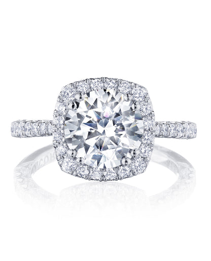 Tacori HT2571 CU 7.5 Petite Crescent Platinum Engagement Ring