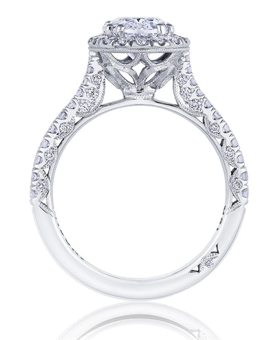 Tacori HT2571 OV8.5X6.5 Petite Crescent Platinum Engagement Ring Setting